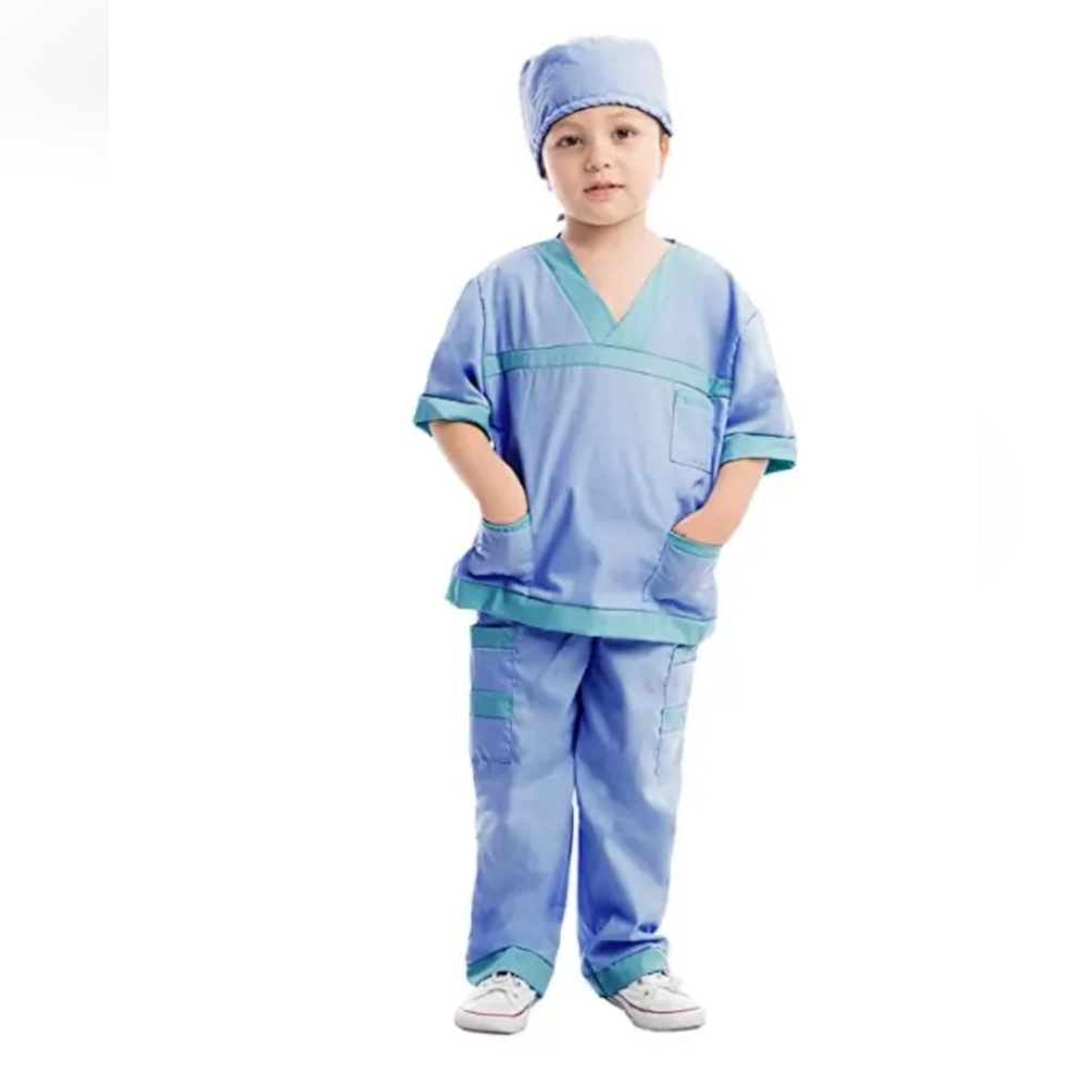 Kids Scrubs Nurse, Doctor, Veterinarian Costume Boy Girl Unisex Size M 8/10